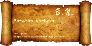 Barabás Norbert névjegykártya